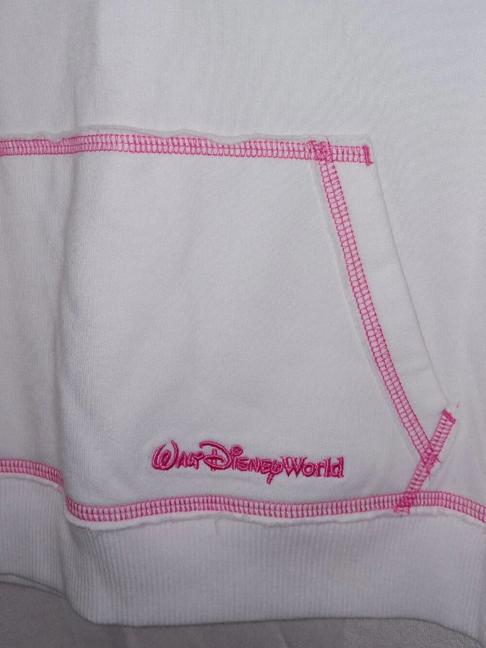 Disney Parks Princess Hoodie Girls Large 10/12 NWT White Pink Walt Disney World